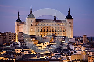 Toledo Alcazar at Dusk