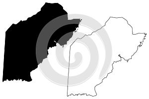 Toledo District Belize, Districts of Belize map vector illustration, scribble sketch Toledo map