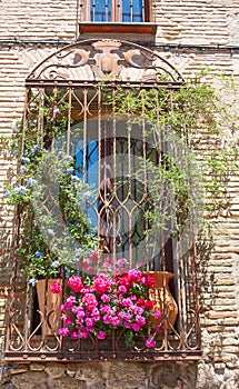 Toledo facades in Castile La Mancha Spain