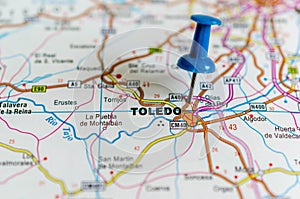 Toledo on map photo