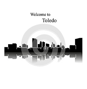 Toledo, Ohio city silhouette