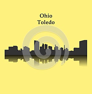 Toledo, Ohio city silhouette