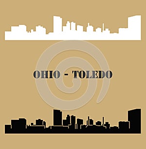 Toledo, Ohio city silhouette