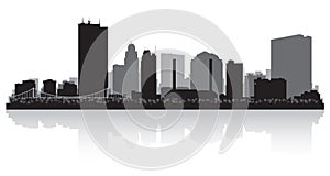 Toledo Ohio city skyline silhouette