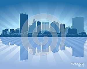 Toledo Ohio city skyline vector silhouette