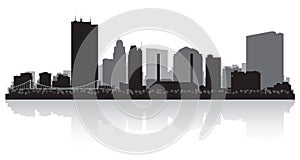 Toledo Ohio city skyline silhouette photo