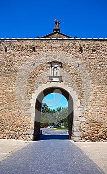 Toledo Puerta de bisagra door in Spain