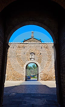 Toledo Puerta de bisagra door in Spain