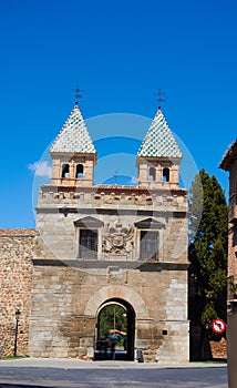 Toledo Puerta de bisagra door in Spain photo