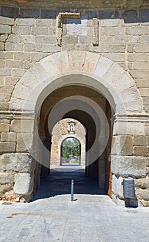 Toledo Puerta de bisagra door in Spain photo