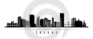 Toledo skyline horizontal banner.