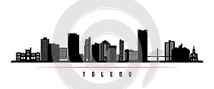 Toledo skyline horizontal banner. photo