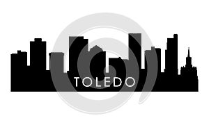 Toledo skyline silhouette.