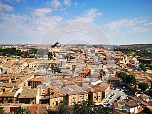 Toledo Spain View. Old city over the Tagus River. photo