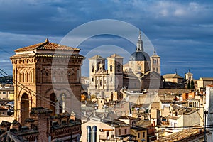 Toledo, Spain. View of the old city from the Royal Palace Alcazar