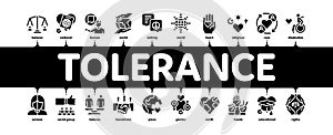 Tolerance And Equality Minimal Infographic Banner Vector