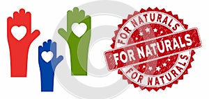 Tolerance Hands Icon with Textured For Naturals Seal photo