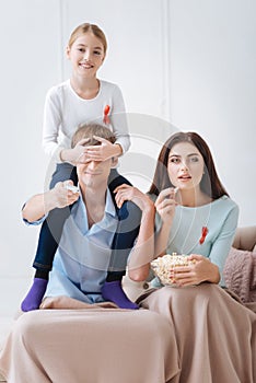 Tolerant happy family spending time together