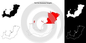 Toli-Toli outline map