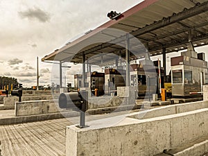 Toll plaza on Brazilian federal highway