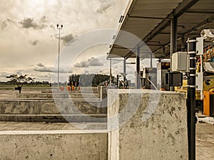 Toll plaza on Brazilian federal highway