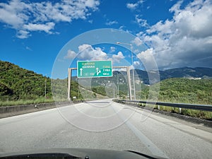 toll station in egnatia street in greece ioannina city