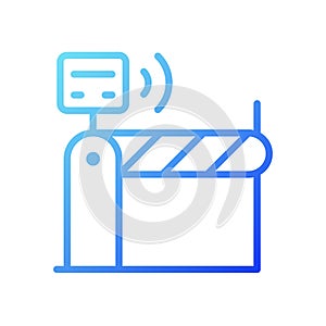 Toll and ticketing gradient linear vector icon