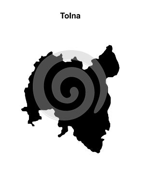 Tolna outline map