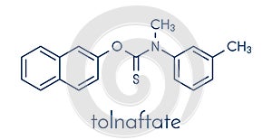 Tolnaftate antifungal drug molecule. Skeletal formula. photo