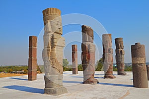 Toltec sculptures in tula, hidalgo, mexico IX