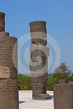 Toltec sculptures in tula, hidalgo, mexico VI