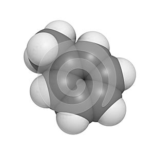 Toluene chemical solvent molecule