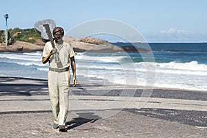 Tom Jobim Statue in Ipanema Beach.