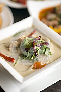 (tom kha kai)-chicken in coconut milk soup