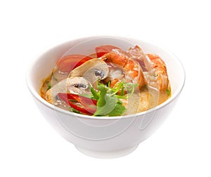 Tom Yam Kung soup isolated