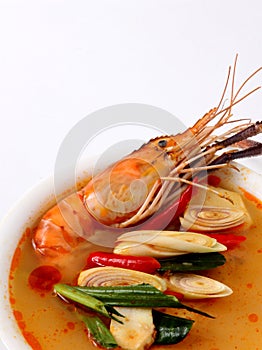 Tom Yam Kung. Spicy Shrimp Soup photo
