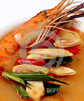 Tom Yam Kung. Spicy Shrimp Soup