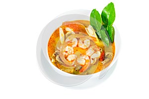 Tom Yum Goong - Thai hot and spicy soup with shrimp.