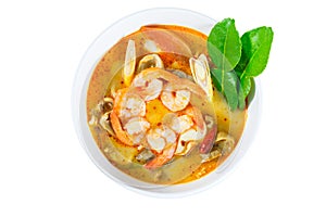 Tom Yum Goong - Thai hot and spicy soup with shrimp - Thai Cuisi