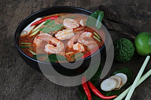 Tom Yum Goong,Thai soup with shrimp