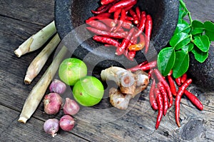 Tom yum herbal ingredients photo