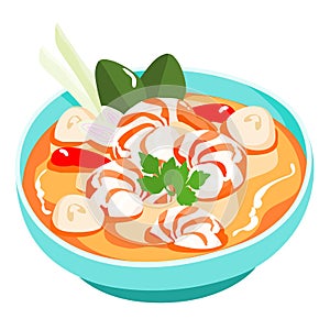 Tom yum kung Thai spicy soup