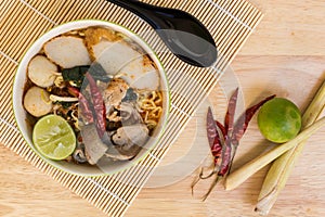 Thai Food : Tom Yum Soup Noodle Background