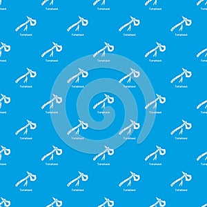 Tomahawk pattern vector seamless blue