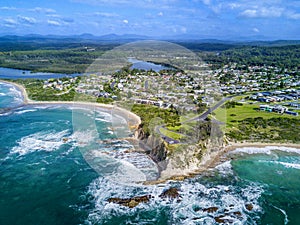 Tomakin aerial views of beaches and escarpment