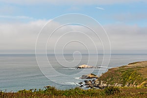 Tomales Point Trail in Point Reyes, seascape view