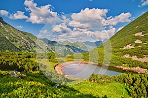 Tomanovo pleso tarn in West Tatras mountains