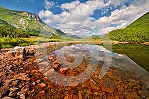 Tomanovo pleso tarn in West Tatras mountains