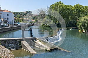 Waterfall and lock Tomar Portugal photo