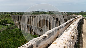 Aqueduct of Tomar near the templar castle. Tomar, Portugal photo